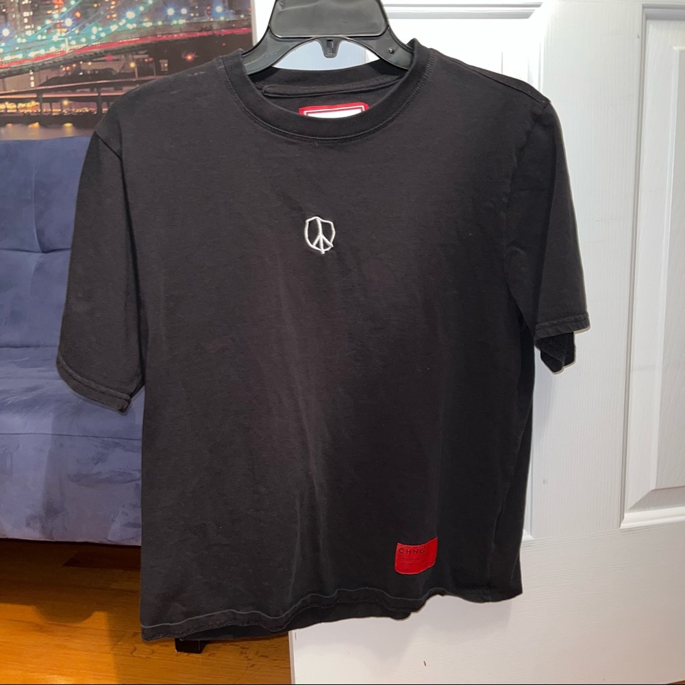 SOLD ON DEPOP Change Black Graphic Tee